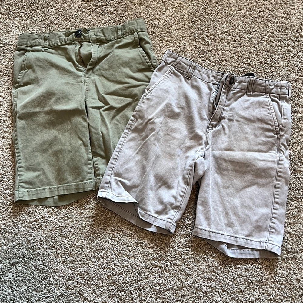 Youth Casual Shorts - Green and Gray